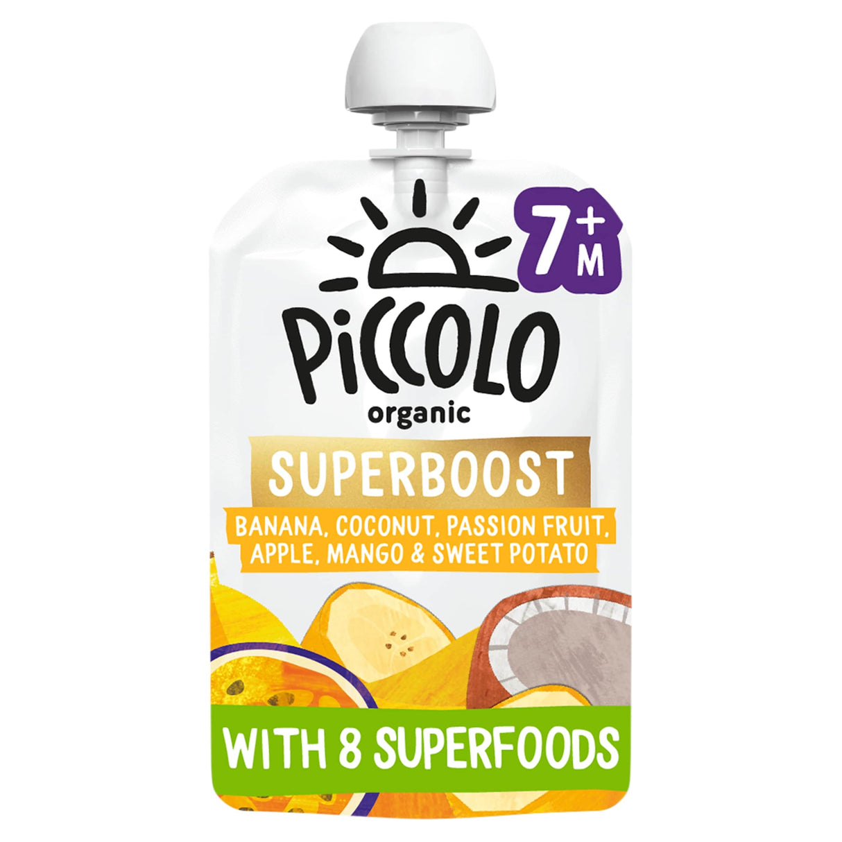 Piccolo Organic Superboost Banana Mango Coconut & Passionfruit 100 g