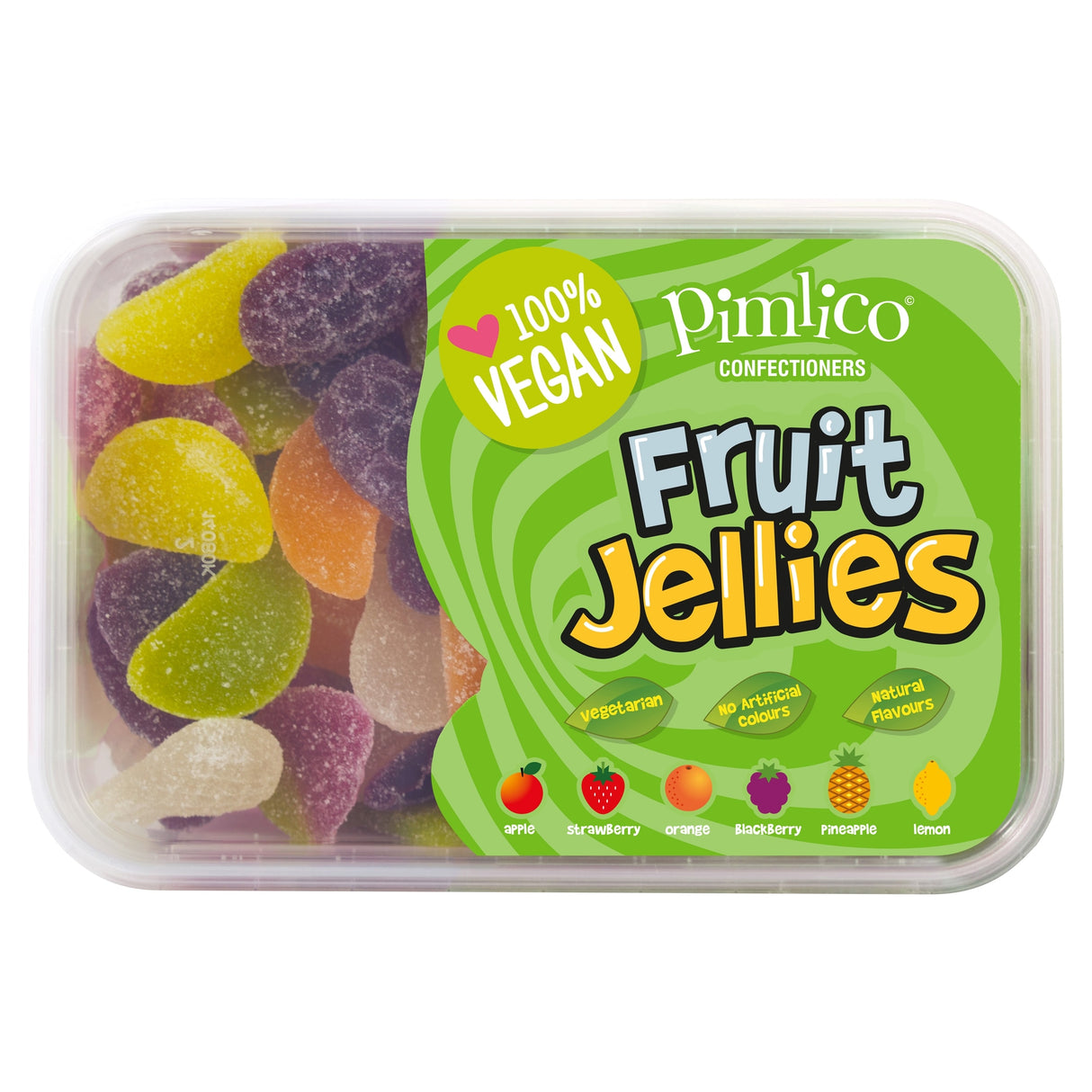 Pimlico Vegetarian Fizzy Fruit Flavoured Jelly Sweets 450 g