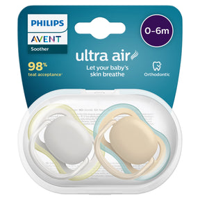 Philips Avent Ultra Air Soother 0-6 Months x2