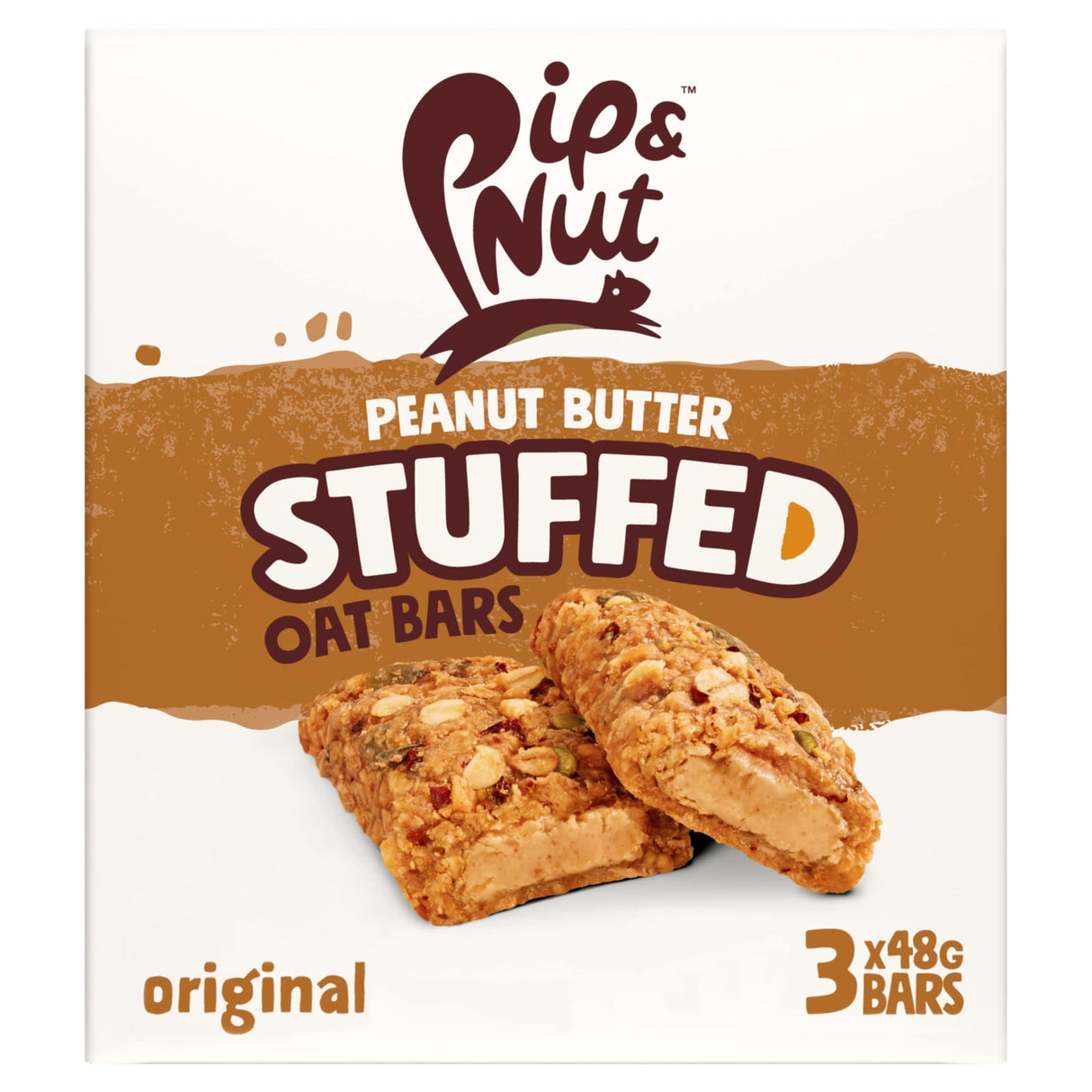 Pip & Nut Peanut Butter Stuffed Oat Bars Original 3 x 48 g