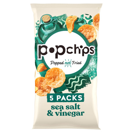 Pop Chips Sea Salt & Vinegar Multi-Pack Crisps 5 x 17 g