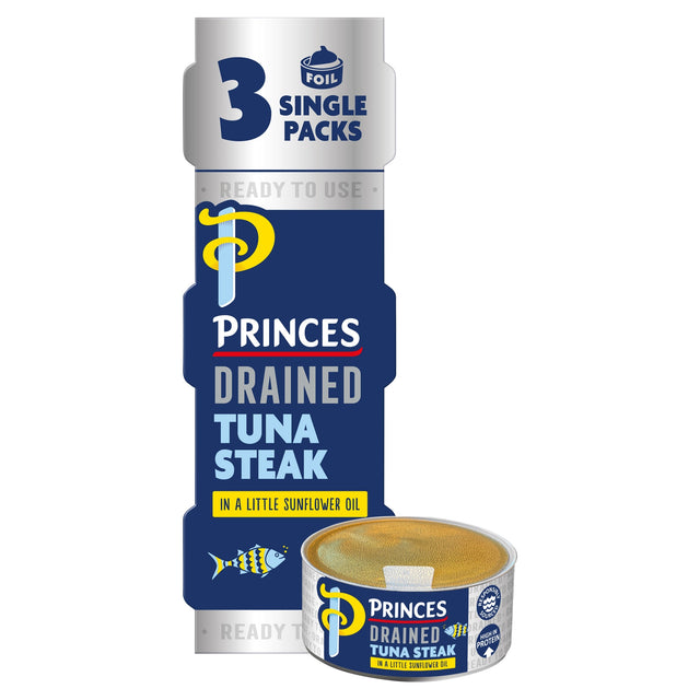 Princes Drained Tuna Steak In Sunflower Oil 3 x 60 g