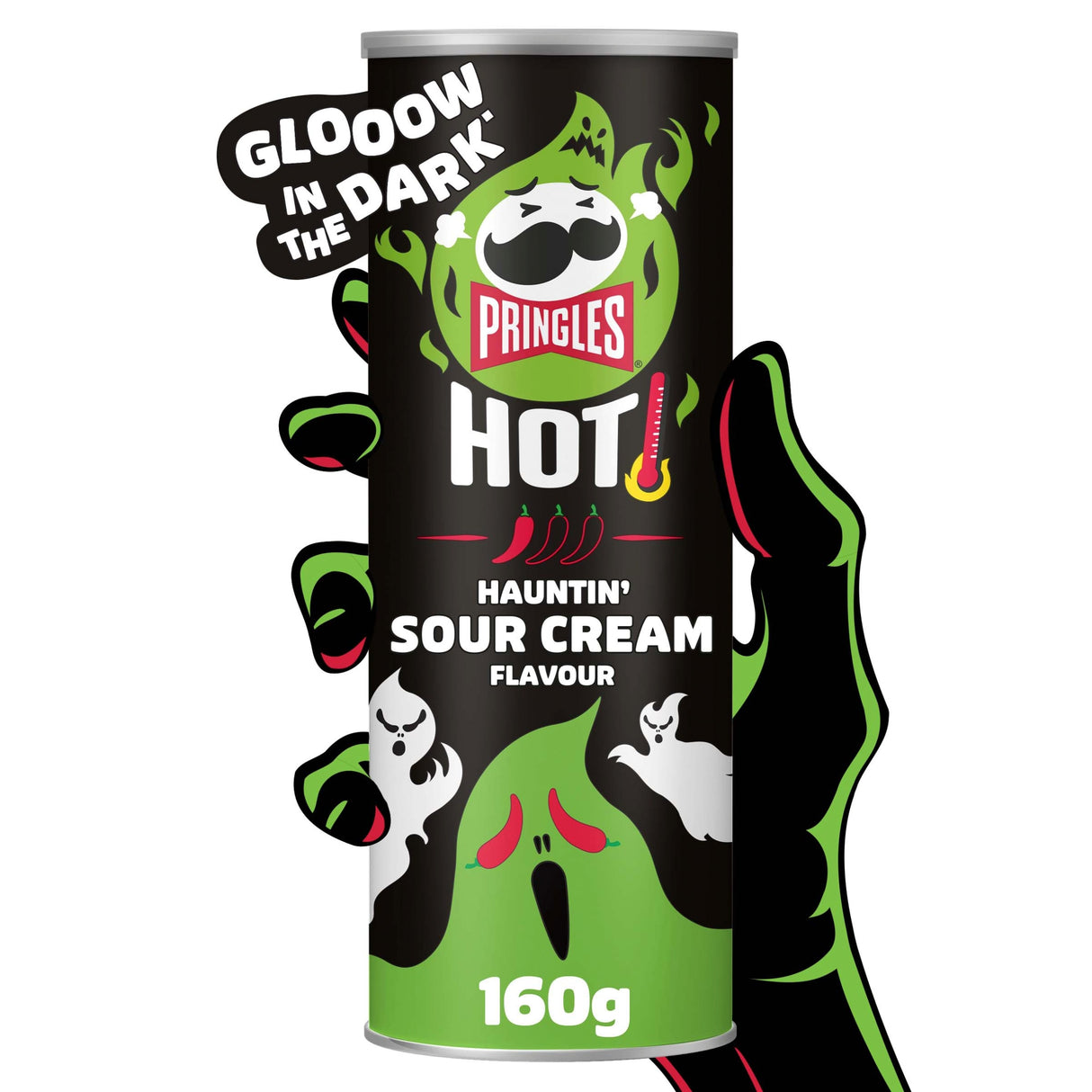 Pringles Hot Kickin' Sour Cream Flavour Crisps 160 g