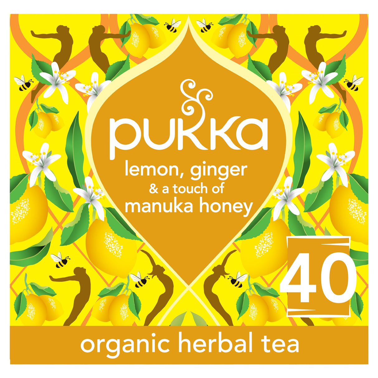 Pukka Organic Lemon, Ginger & A Touch Of Manuka Honey 40 Immunity Herbal Tea Bags 68 g