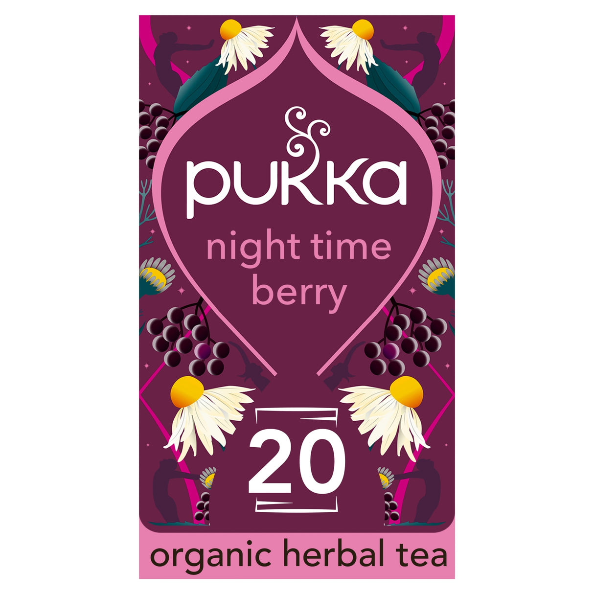 Pukka Organic Night Time Berry 20 Herbal Tea Sachets 32 g
