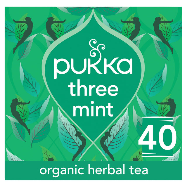 Pukka Organic Three Mint Tea 40 Digestion Herbal Tea Bags 64 g