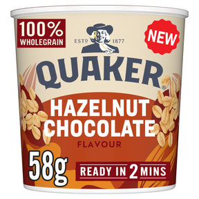 Quaker Hazelnut Chocolate Porridge Pot 58 g