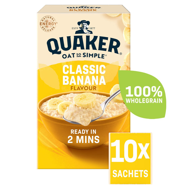 Quaker Oat So Simple Classic Banana Porridge Sachets 10 x 34.8 g