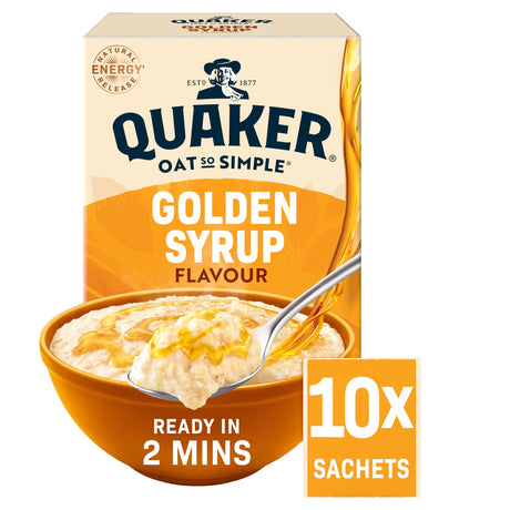 Quaker Oat So Simple Porridge Sachets Golden Syrup 10 x 36 g
