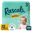 Rascals Premium Nappies Size 3 44 Pack