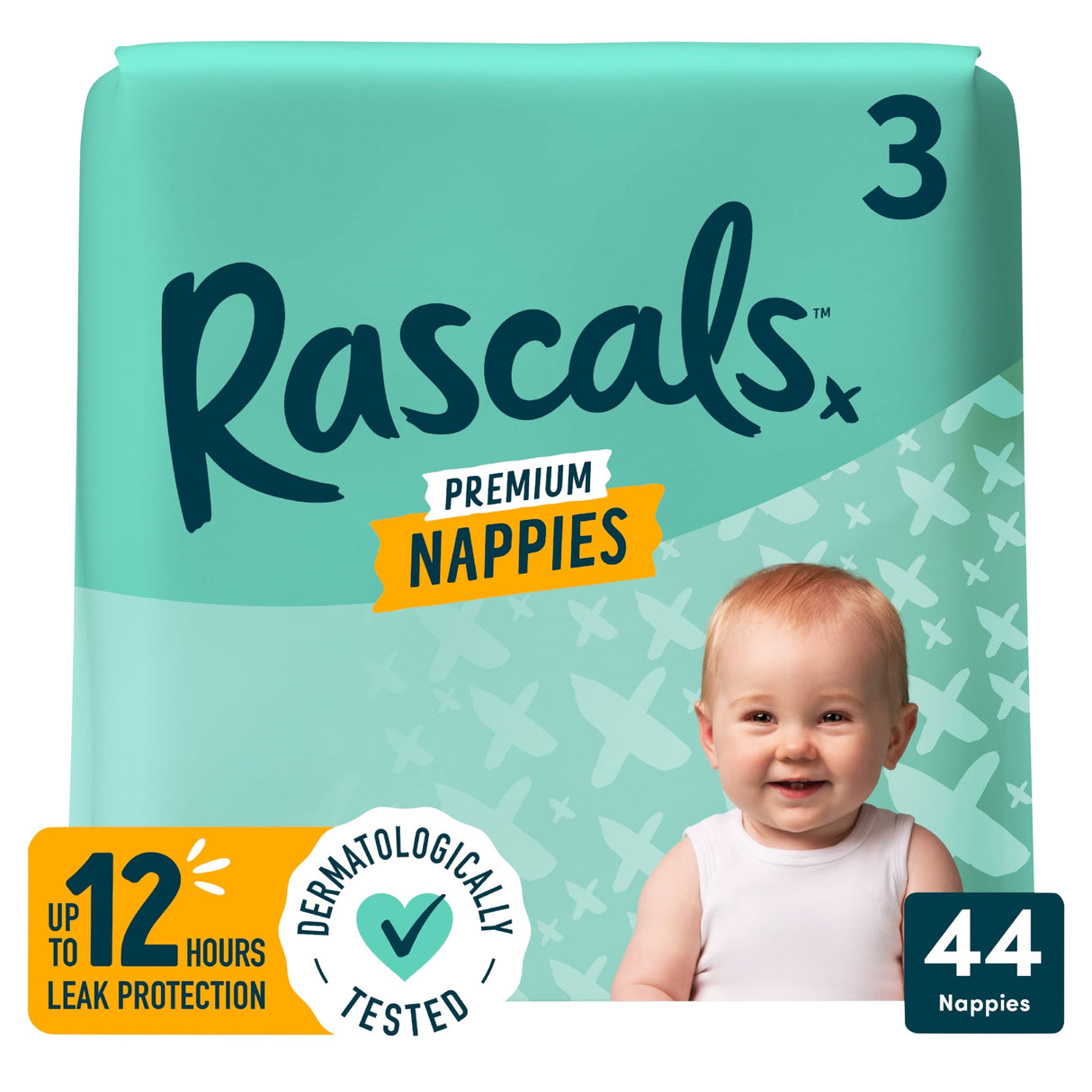 Rascals Premium Nappies Size 3 44 Pack