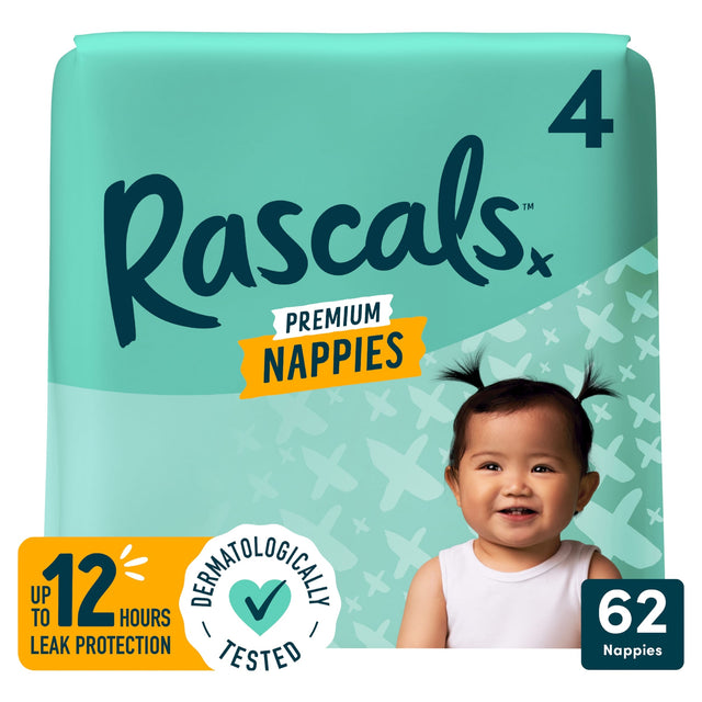 Rascals Premium Nappies Size 4 6x2