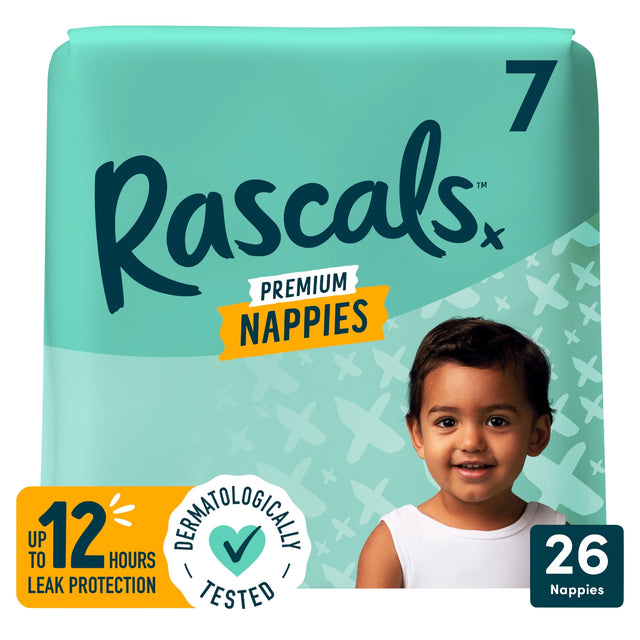 Rascals Premium Nappies Size 7 26 Pack
