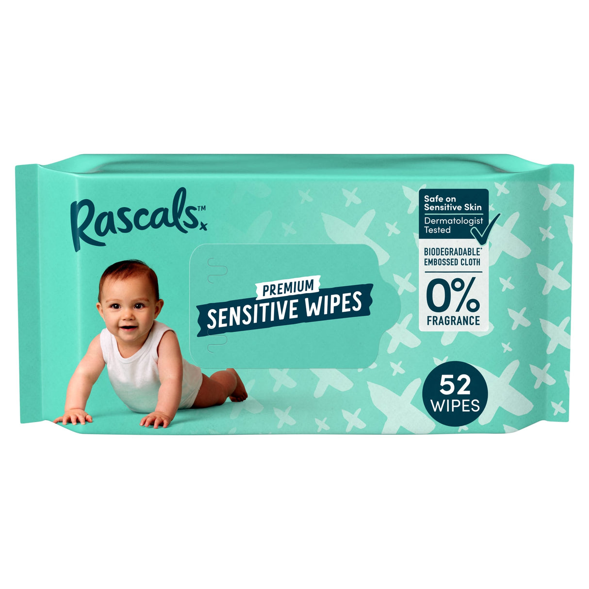 Rascals Premium Sensitive Baby Wipes 52 Pack