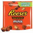 Reese's Milk Chocolate Peanut Butter Cups Mini's Unwrapped More To Share Pouch 185 g