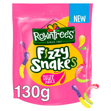 Rowntree's Fizzy Snakes Sweets Sharing Bag 130 g
