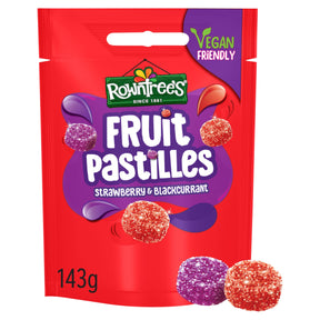 Rowntree's Fruit Pastilles Strawberry & Blackcurrant Sweets Sharing Bag 143 g