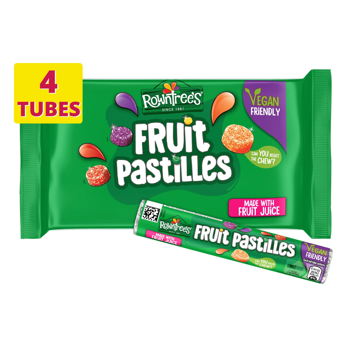 Rowntree's Fruit Pastilles Sweets 4 x 41 g