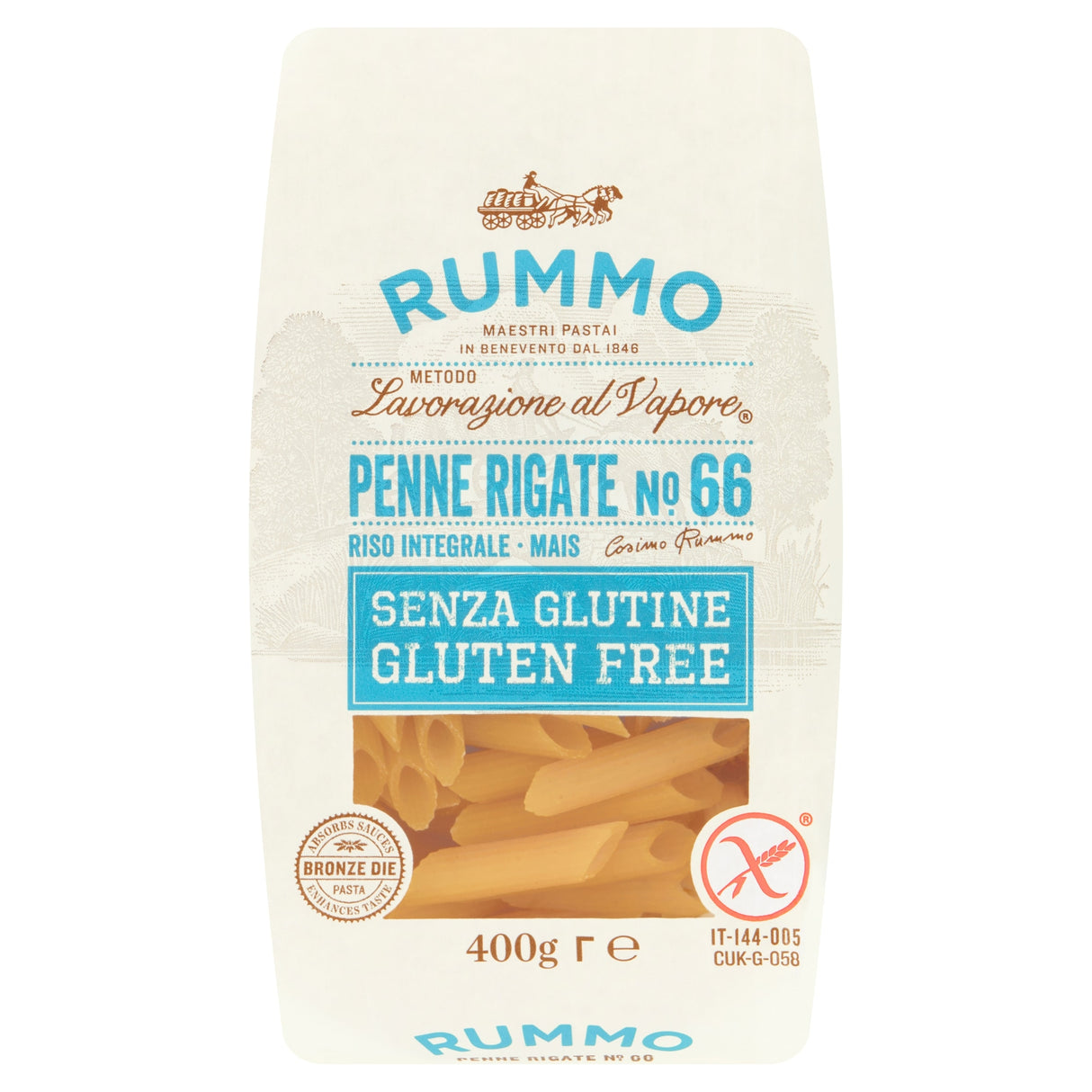 Rummo Gluten Free Penne Rigate No. 66 400 g