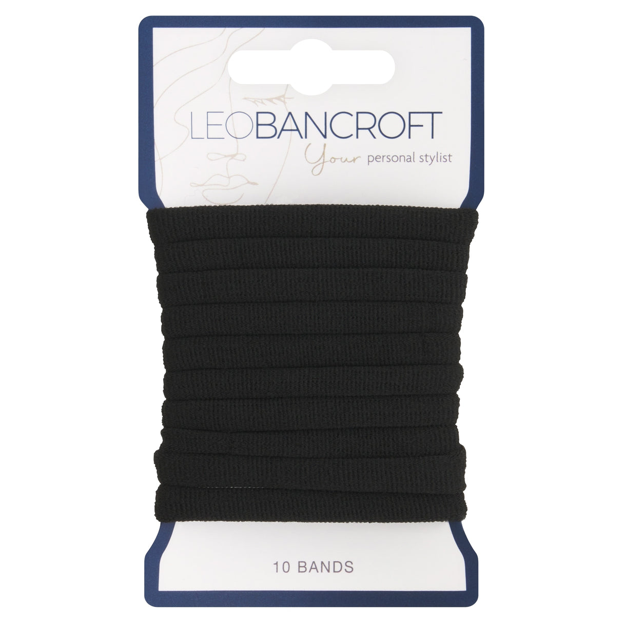 Leo Bancroft Active Soft Bands Black 10 Pack