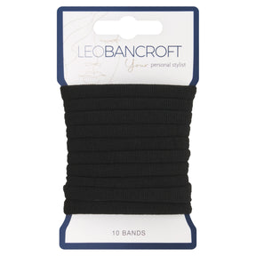 Leo Bancroft Active Soft Bands Black 10 Pack