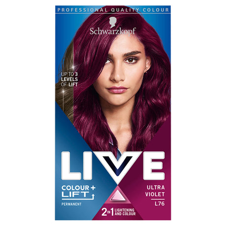 Schwarzkopf Live Colour + Lift Permanent Hair Dye Ultra Violet L76