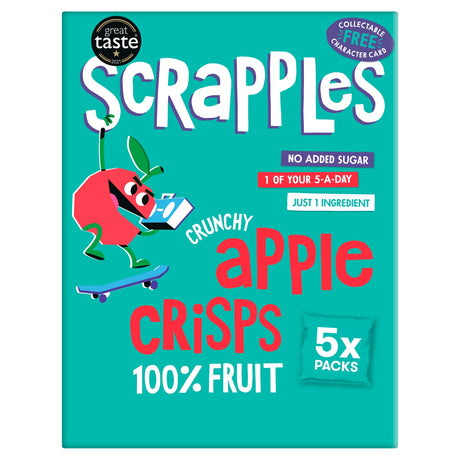 Scrapples Crunchy Plain Apple Crisps Multi-Pack 5 x 12 g