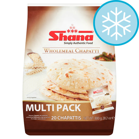 Shana Plain Multi-Pack Chapatti 20 Pack 800 g