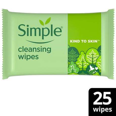 Simple Biodegradable Cleansing Wipes 25 Pack