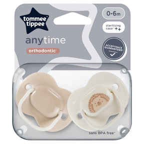 Tommee Tippee Anytime Soothers 0-6 Months Pack of 2