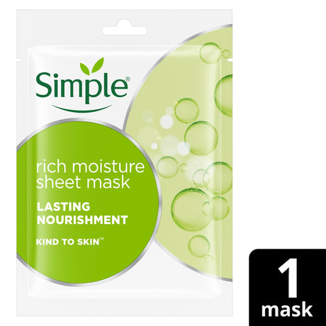 Simple Kind To Skin Rich Moisture Sheet Mask 21 ml