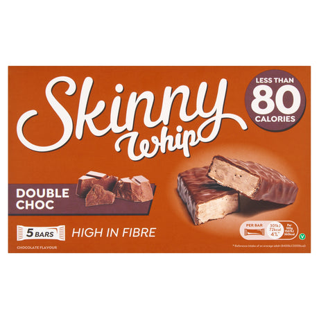 Skinny Whip Double Chocolate Nougat Bars 5 x 20 g