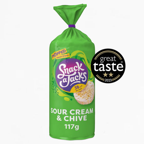 Snack A Jacks Sour Cream & Chive Jumbo Rice Cakes 117 g
