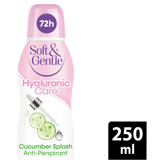 Soft & Gentle Cucumber Splash Hyaluronic Care 72 Hour Anti-Perspirant Deodorant Spray 250 ml