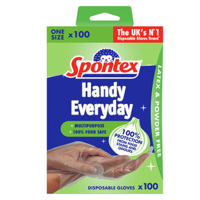 Spontex Multi Purpose Disposable Gloves 100 Pack