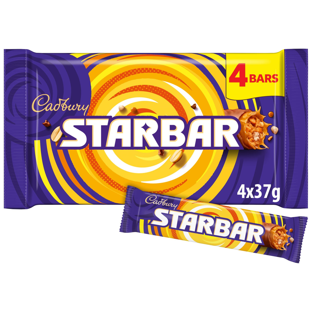 Starbar Chocolate Peanut Bar Multi-Pack 4 Pack 4 x 37 g