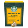 Starbucks Blonde Espresso Roast Coffee Pods x 36 188 g