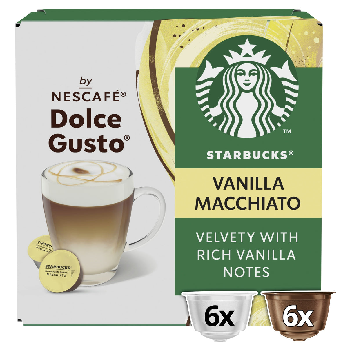Starbucks By Nescafe Dolce Gusto Madagascar Vanilla Macchiato Coffee Pods x 12 132 g