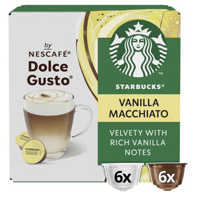 Starbucks By Nescafe Dolce Gusto Madagascar Vanilla Macchiato Coffee Pods x 12 132 g