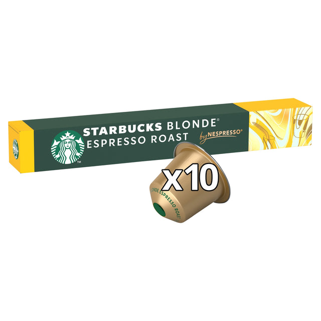 Starbucks By Nespresso Blonde Espresso Roast Coffee Pods x 10 53 g