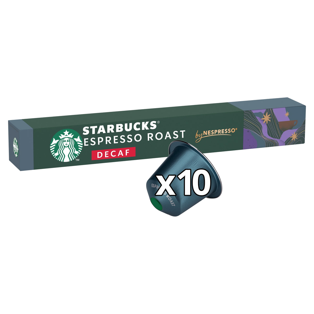 Starbucks By Nespresso Decaf Espresso Roast Coffee Pods x 10 57 g