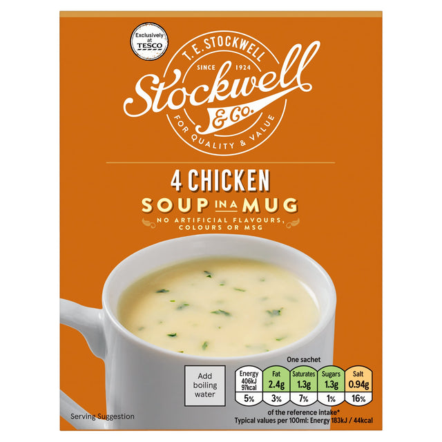 Stockwell & Co Chicken Soup In A Mug 4 x 22 g