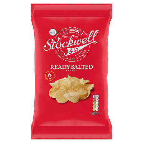 Stockwell & Co Ready Salted Crisps 6 x 25 g
