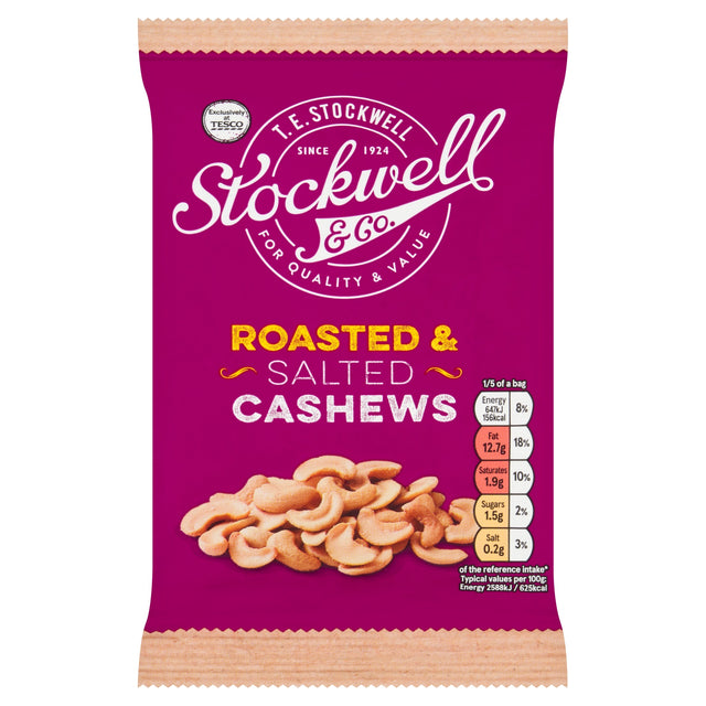 Stockwell & Co Roasted & Salted Cashews 125 g