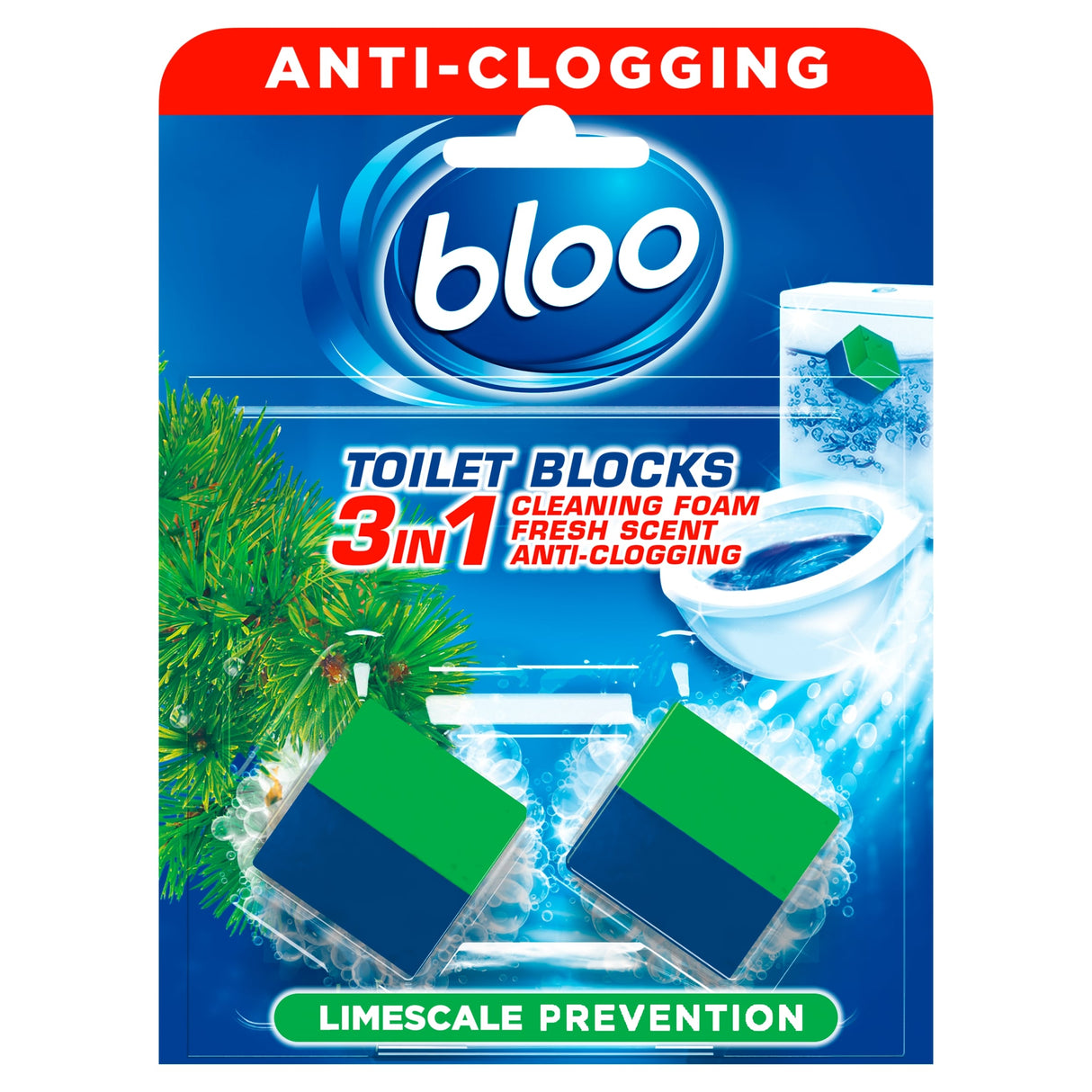 Bloo 2 in 1 In Cistern Limescale Prevention Toilet Blocks 2 x 50 g 100 g