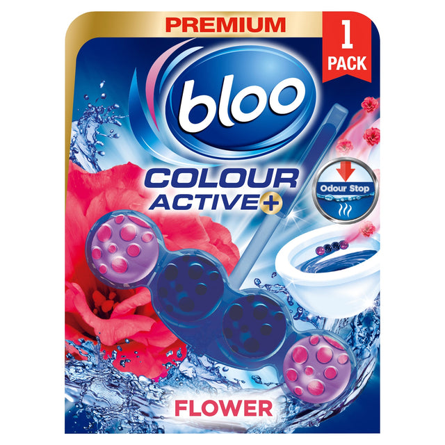Bloo Blue Active Fresh Flowers Toilet Block 50 g