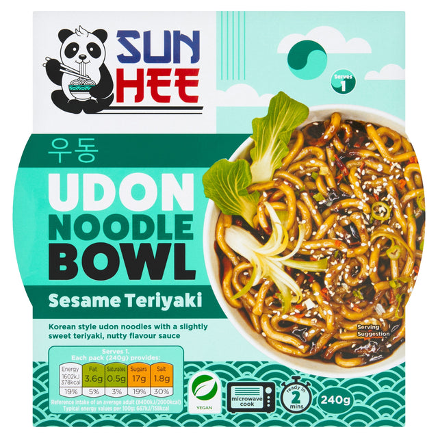 Sun Hee Udon Noodle Bowl Sesame Teriyaki 240 g
