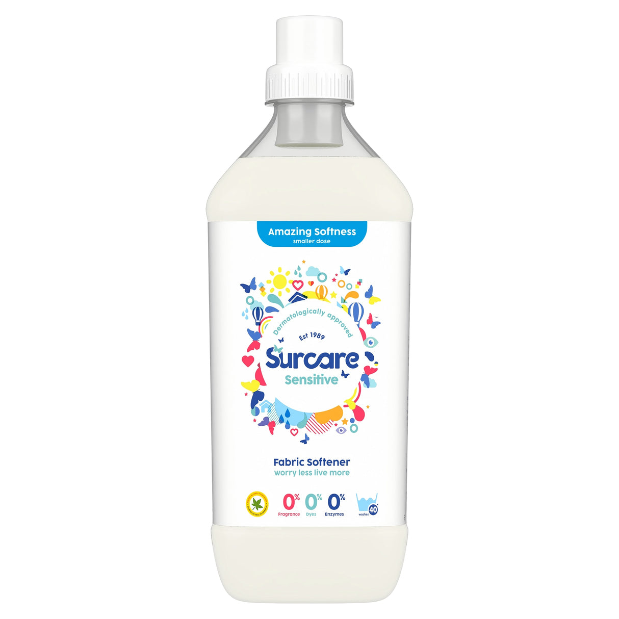 Surcare Sensitive Fabric Conditioner 40 Washes 1 L