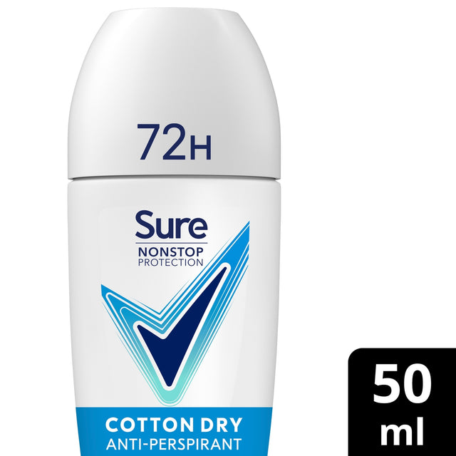 Sure 72 Hour Cotton Dry Roll On Anti-Perspirant Deodorant 50 ml