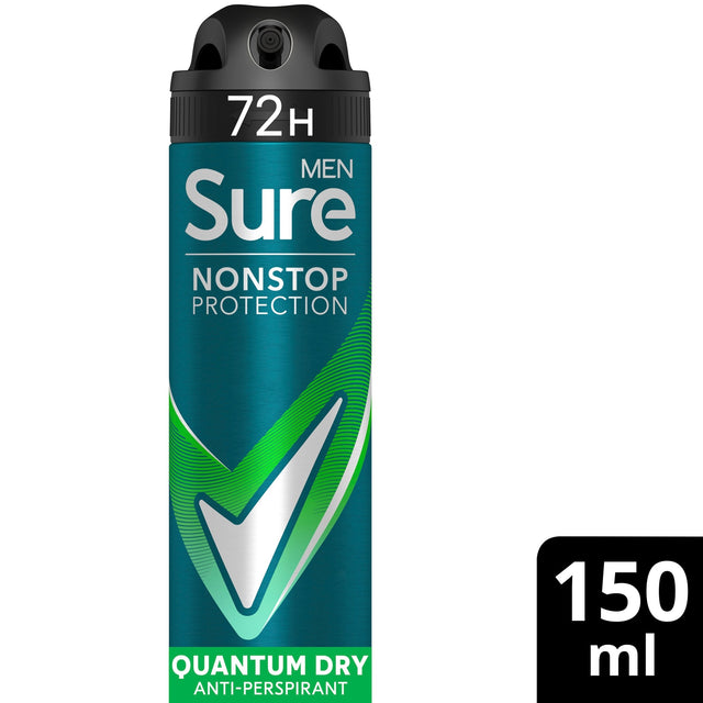 Sure Men Quantum Dry 72 Hour Non-Stop Protection Anti-Perspirant Deodorant 150 ml